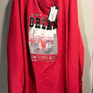 Dream NYC Red Long Sleeve Men's Tee